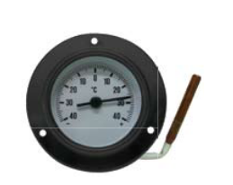 TERMOMETRO REDONDO 080 MM -40 A 40C 3M PRETO - D80MM H.3M PRETO - BT D80R 40 - BRASITERM