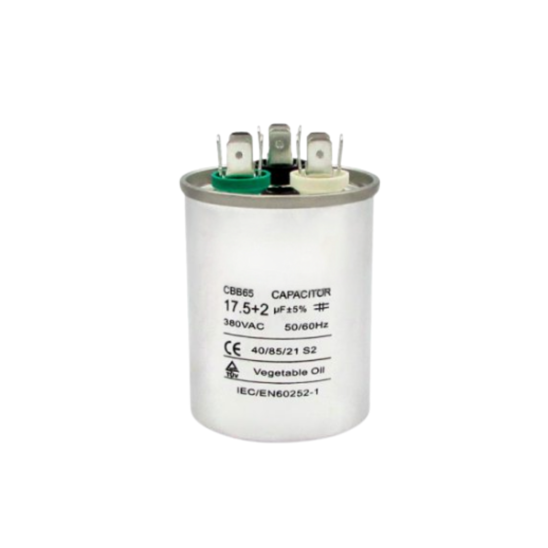 CAPACITOR DUPLO COM 3 TERMINAIS E CORPO ALUM�NIO G.HVAC