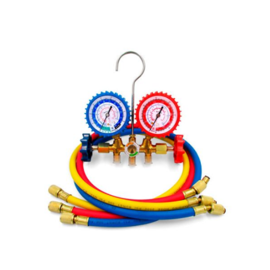 KIT MANIFOLD 1/4 PARA GAS R12, R22,R404 e R502  G.HVAC