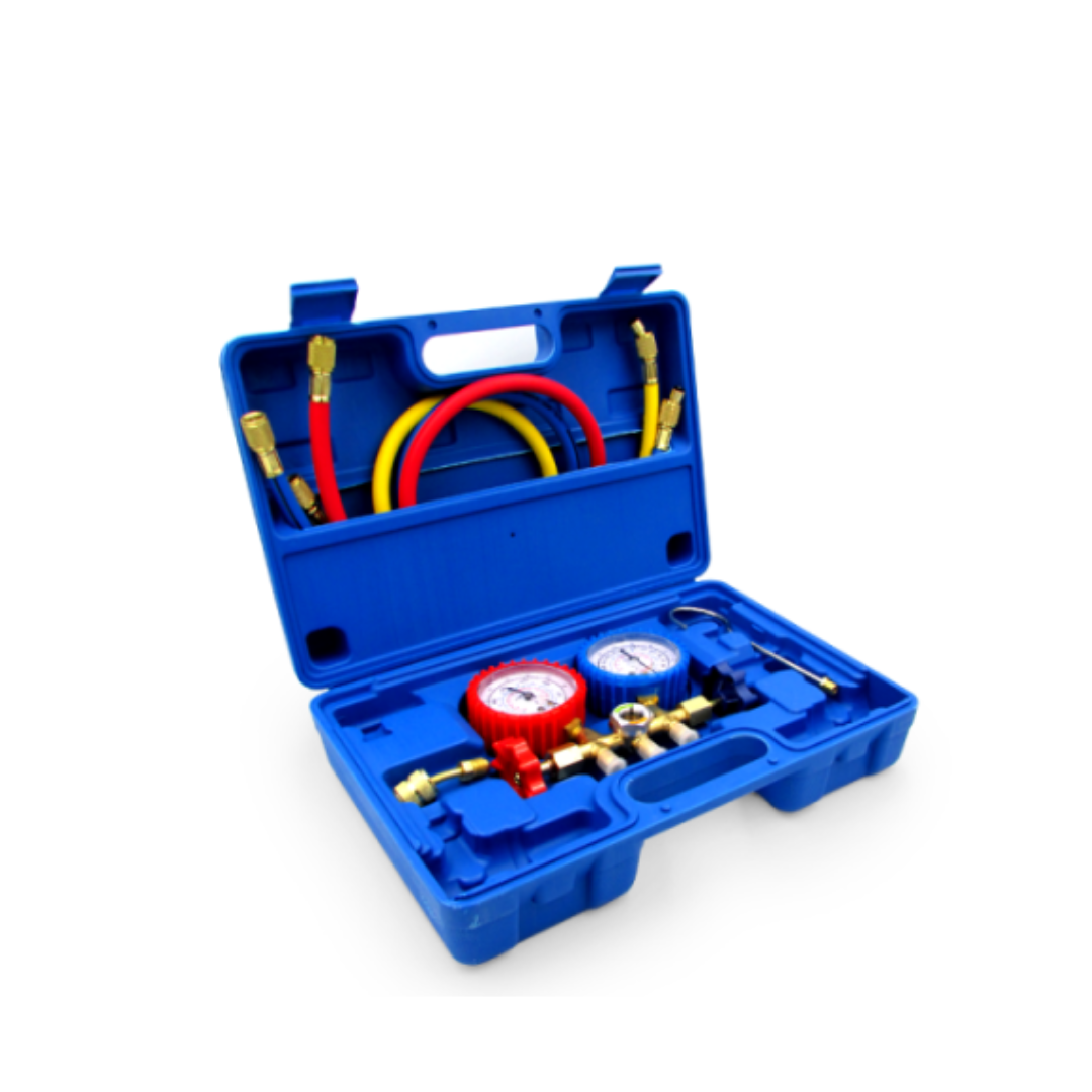 KIT MANIFOLD 1/4 PARA GAS R12, R22, R134A , R404A G.HVAC